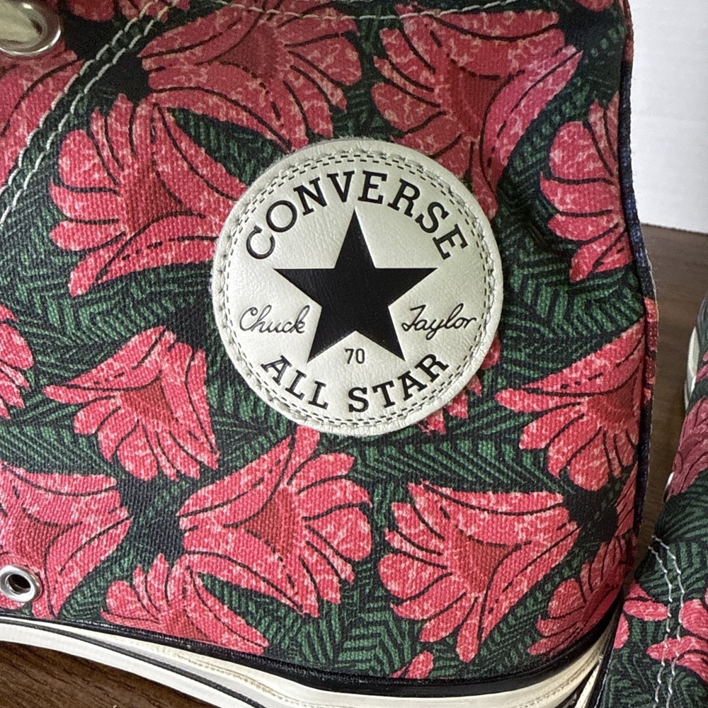 Converse Chuck 70 Hi FloralWave Print Mens 13 Red Black 167988C Sneaker - Picture 3 of 10